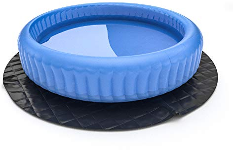 Laxllent Tapis de Sol pour Piscine,Protège-Sol Extérieur pour Spa, Piscine et Jacuzzi, Φ2,4M, Noir