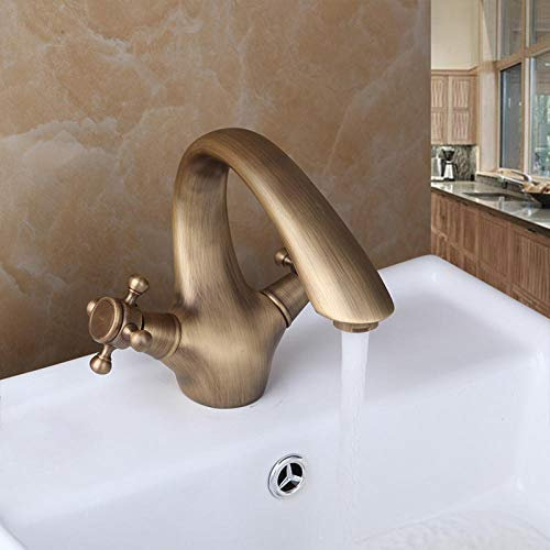 Doppio controllo della maniglia Lavandino del bagno in ottone antico Miscelatore Lavabo Miscelatore Lavabo da appoggio