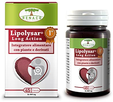 Lipolysar Long Action | 45 capsule | Integratore alimentare con Riso Rosso Fermentato e Vite Rossa