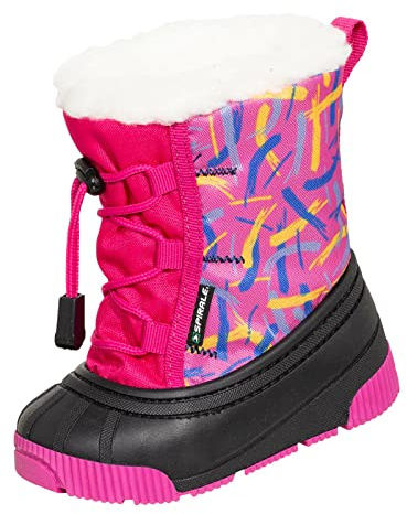 Spirale Lala Bottes de Neige pour Fille, Bottes d'hiver pour Bébé, Doublure en Polaire avec Mousse, Fuchsia, 18/19 EU