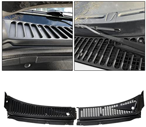 HECASA Windshield Wiper Cowl Vent Grille Compatible with 1999-2007 Ford F250 F350 F450 F550 Super Duty 2000-2005 Excursion Replace for 3C3Z-25022A68-AAA 4C3Z-25022A69-AAA Windscreen Covers Panels Kit
