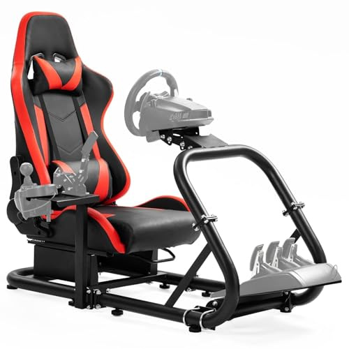 Dardoo G920 Racing Simulator Cockpit with Playseat Fit for Logitech G27 G29 G923, for Thrustmaster T300RS, for Fanatec, Adjustable Direct-drive Steering Wheel Stand,Without Wheel,Pedal & Shifter