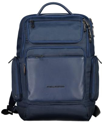Piquadro Macbeth Großer Rucksack aus Leder und Stoff, für PC (38,1 cm)