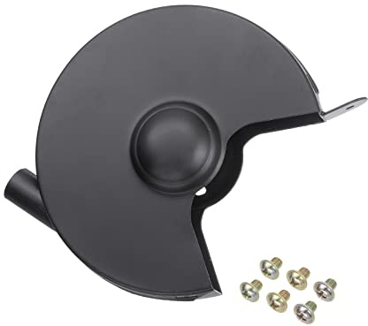 sourcing map Ruota per smerigliatrice da banco interna ed esterna, copertura di protezione sinistra 20 cm, in acciaio al carbonio, set con vite per smerigliatrice da banco, lucidatrice, nero
