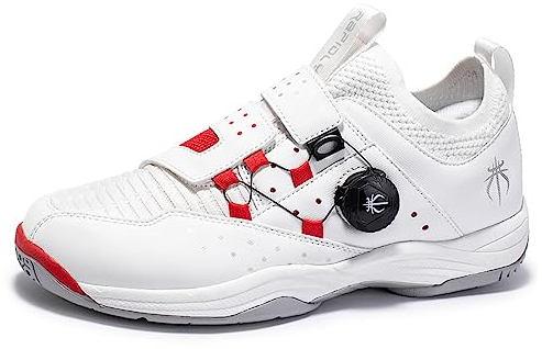 SDEQA Badmintonschuhe Für Herren Damen Tennis Tischtennis Schuhe Indoor Court Schuhe Antiscid Gummi Sohle Volleyball Schuhe,Weiß,37 EU