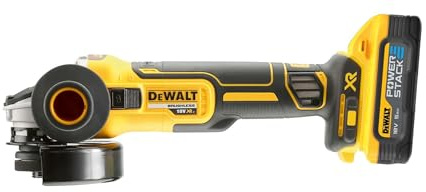 DEWALT - Smerigliatrice angolare a batteria, 18 V, con 2 batterie Powerstack da 18 V, 5 Ah