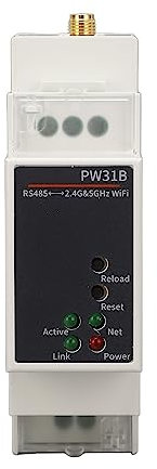 EVTSCan 9 To 50V DC Industrial WiFi Serial Server, RS485 To 2.4Ghz 5Ghz Dual Band WiFi, with External Antenna, Din Rail Mount, for Remote Monitoring, Control