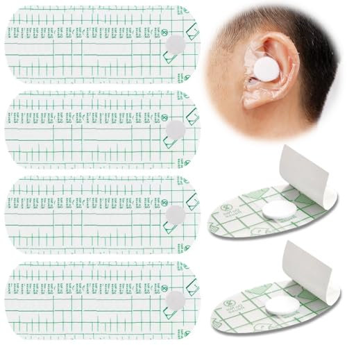 Waterproof Ear Stickers - 120Pcs Ear Covers for Shower, Swimming, Surfing, Snorkeling - Ear's Protectors with Cotton