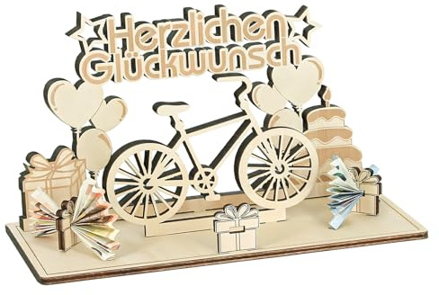 Geldgeschenk Geburtstag, Geschenke aus Holz Fahrrad Deko, Geschenkideen für Radfahrer, Geldgeschenke Weihnachten, Geldgeschenk Reise Ideal für Freunde, Familie und Radsportbegeisterte