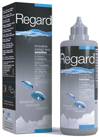 Avízor Regard 355ml - Solution for Cleaning, Disinfecting, and Rehydrating Contact Lenses - Preservative-Free - Oxygen-Based Cleaning - Complete Eye Health