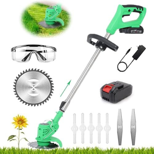 Attrezzo da Giardino per Bordi Senza Fili Garden Strimmer con Lama 36V di Batteria Tagliaerba Kit Taglia Erba per Erbacce per rifinitura del Prato da Giardino, Cura, Giardinaggio all'aperto,