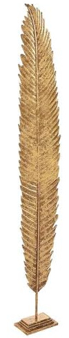 Metallfeder Deko-Feder Aufsteller Federdeko Feder-Aufsteller gold 170 cm