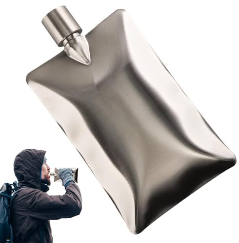 Bottiglia tascabile per whisky, biberon per liquori da uomo, fiaschetta portatile in acciaio inox, bottiglie piatte a prova di perdite, bottiglia di vino tascabile per liquori e acqua