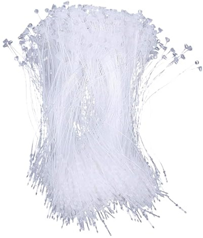 Sicherheitsfäden für Etiketten, transparent, 1000 Stück, mit Druckknopfverschluss, für Preisschilder (17,5 cm)