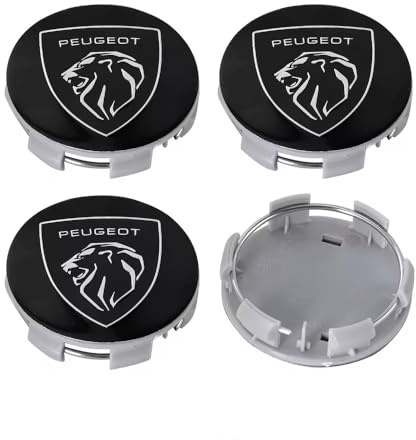 4 Stück Radnabenabdeckung für Peugeot Boxer 2006-2021 60mm, Felgenabdeckung für Autofelgen für Dekoration von Automobilen Rad Autozubehör