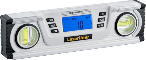 Laserliner DigiLevel Plus 25 Niveau à Bulle Numérique | Mesure d'Angle à 360°, Étalonnage par Retournement, Support Magnétique, Écran Rabattable Facile à Lire