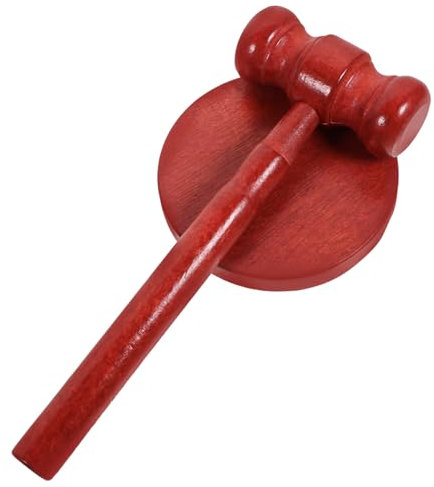 Alipis Zhou Hammer Judge Gavel Wooden Boys and Girls Hammer Toy for Pretend Play Solid Wood Gavel for Judge Role Play Toy for Boy Girl