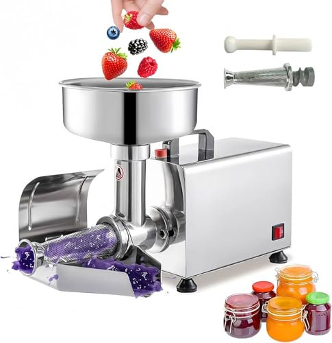 FJYAWEN Electric Tomato Strainer 450w Commercial Grade Tomato Milling Machine Stainless Steel Tomato Press and Strainer 70-150 Kg/H Food Strainer and Sauce Maker