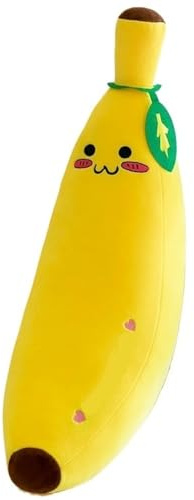 KUKUShining Peluche Banane, Adorable Coussin Long Et Câlin Poupée Créative Coussin Fruité Doux Jouet for Décoration De Chambre(Cute,35cm/13.8in)