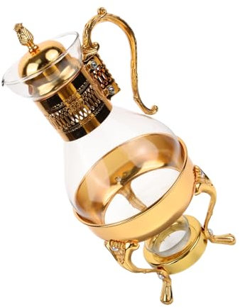 TOPPERFUN 1 Set Vintage Caffettiera e Vassoio per Design e Riscaldamento per Ristoranti e Uso