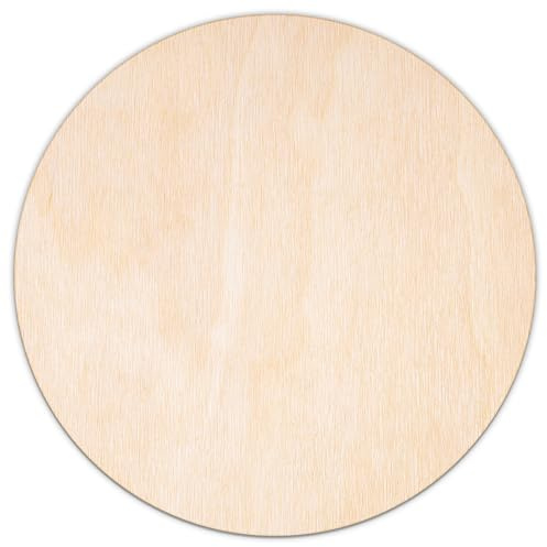 Creative Deco Personalisierte Holzscheiben Anhänger | Kreis | 5-100 cm | aus Sperrholz oder MDF Holzplättchen Holzdeko Wand Deko | Lasergeschnittene Sperrholzausschnitte für Decoupage, zum Basteln