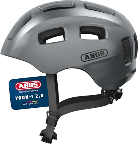 ABUS Youn-I 2.0 Casco per Ragazzi - Casco da Bicicletta con Luce per Bambini, Adolescenti e Giovani Adulti - per Ragazze e Ragazzi