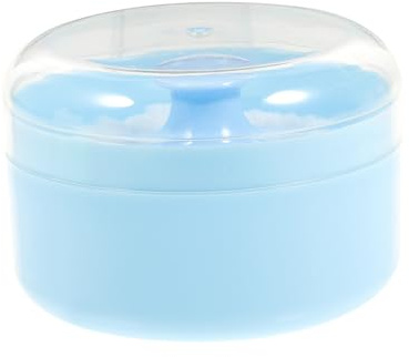 VILLFUL Babypuder Dose mit Flauschiger Puderquaste Spezieller Behälter für Lose Körperpuder Einfach zu Bedienen Bad Wiederverwendbar Sanfte Anwendung für Junge Mädchen