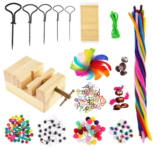 Foonary Kastanienbohrer Kinder Set - 328 tlg Kastanienset für Kinder Herbst Basteln mit Kindern, Kastanien Bastelset Herbst Basteln & Diy, Anpassung von Kastanienpuppen Manuell