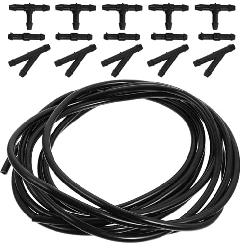 Abaodam 16 piezas Kit de Reparación para Limpiaparabrisas de Coche con Manguera Flexible de Metros y Conectores Plásticos Duraderos Boquilla Rociadora para Lavado de Parabrisas Accesorios