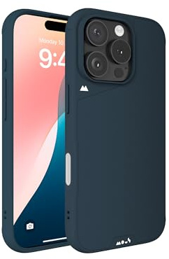 Mous for iPhone 16 Pro Case MagSafe Compatible with Camera Control Button- Limitless 6.0 - Navy Blue - Protective Shockproof Phone Cover