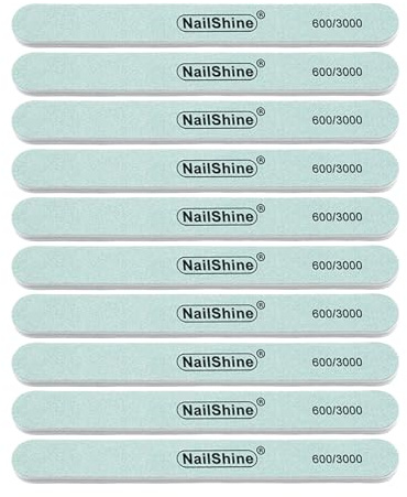 Nail Buffer Blocks Kit, 10PCS Nail Files 600 to 3000 Grit for Buffing, Polishing, and Shining Natural Nails, Professional Manicure Supplies (Green)