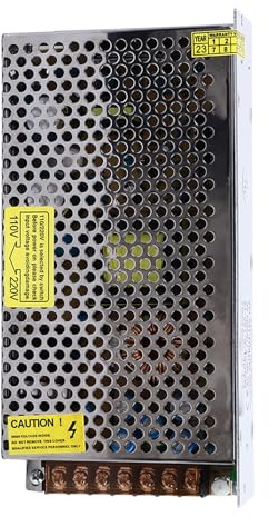 Oumefar Fuente de Alimentación Conmutada Fuente de Alimentación LED Estable Eficiente de 12V 10A 120W para Cámara de Tira LED