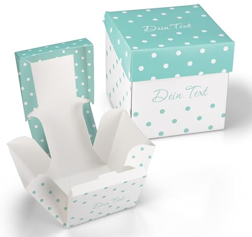 Ausgewählt verpackt Geschenkbox personalisiert zum Geburtstag – Pop-up Box zum Befüllen, bedruckt mit Namen und Datum, originelle Geschenkverpackung für Geburtstage (Box 4)