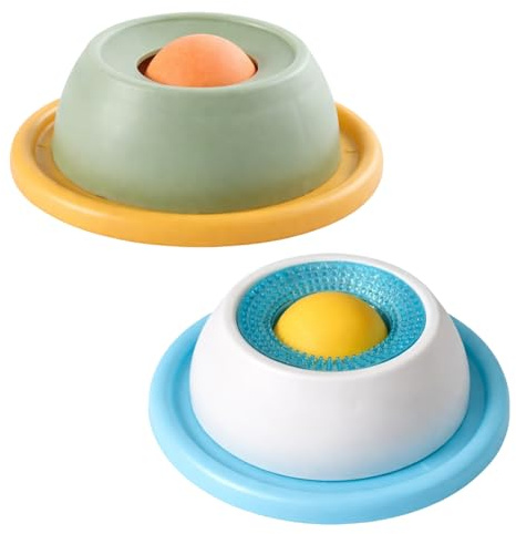 Dog Licking Bowl With Ball, Two-Piece Dog Lick Mat Set For Daily Use, Slow Feeding Solution For Active Pets, Engaging Mealtime Activity, Durable Pet Feeding Accessory