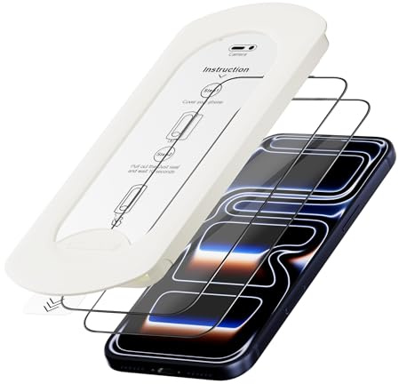 NEWZEROL 2 Stück Mattes Displayschutzfolie Kompatibel mit iPhone 17 Pro | 2 Stück Displayschutzfolie + 1 Stück Ausrichtungsschale, Anti-Fingerabdruck Kratzfest 9H Hohe Definition Schutzfolie