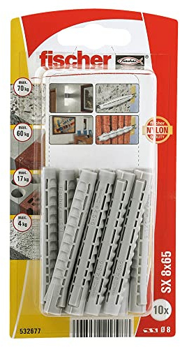 fischer - Spreizdübel aus Nylon SX 8 x 65/10 Stück