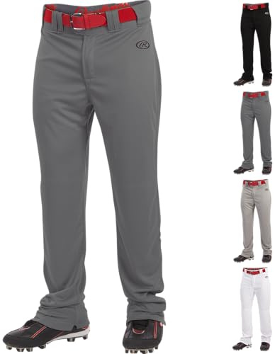 Rawlings Herren Launch Series Baseball Hosen | Volle Länge, Semi-Relaxed Fit | Erwachsenengrößen | Mit Paspel | Mehrere Farben