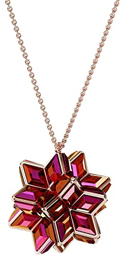 Swarovski Pendente Curiosa, Cristalli geometrici, Rosa, Placcato color oro Rosa