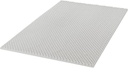 Zutan 2-inch Comfortable Convoluted Egg Shell Breathable Foam Bed Topper | Help Reduce Back Pain and Improve Sleeping Posture, Relaxing Orthopedic Mattress Toppers with Optimum Support, King, White