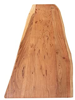 SAM Holzplatte Curtis 140x40 cm Akazie Natur lackiert Baumkante Tischplatte | Baumkanten-Platte, Akazienholz naturfarben massiv, für Heimwerker, Arbeitsplatten, Tische & Fensterbretter
