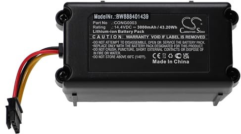 vhbw Batterie Compatible avec Cecotec Conga 1490, 1590, 1390, 1290 aspirateur (3000mAh, 14,4V, Li-ION)