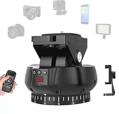 ZTFON YT-1200 Fernbedienung Pan Tilt Auto Motorisierter Schwenkkopf Videostativ Stabilisator Drahtloser motorisierter Kopf Fernbedienungsentfernung 100 Meter für Smartphone-Kameras Gopro.