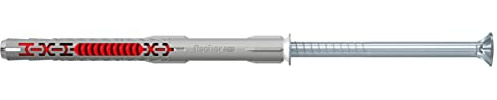 fischer DuoXpand 10 x 120 T R - Taco universal de alta calidad con tornillo de cabeza avellanada resistente a la corrosión (50 unidades), tacos para un agarre fuerte, ideal para materiales de