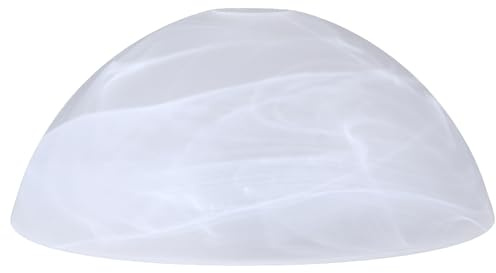 Lampenglas weiß rund Ø 250mm E27 Alabasterglas Ersatzglas Glasschirm Glaskuppel für Pendelleuchte