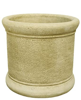 AnaParra Maceta Jardinera Lisa Rústica 60x60cm. para Exterior de Hormigón Piedra| Capacidad: 165L. Peso: 95Kg.
