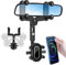 LURICO Supporto per telefono specchietto retrovisore, porta cellulare auto specchietto, Supporto Telefono Auto 360° Girevole e Retrattile Multifunzionale Portacellulare Universale per Auto