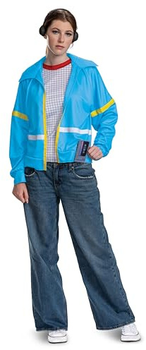 Disguise Max Adult Costume, Official Deluxe Stranger Things Costume Set with Top and Headphones, Size (8-10)
