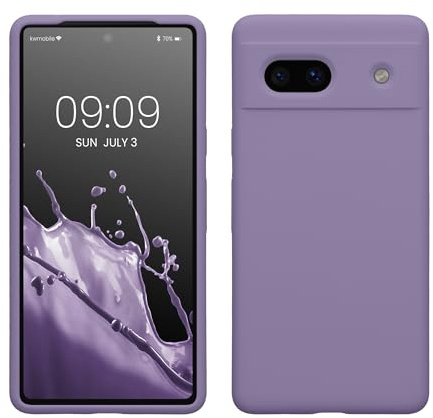 kwmobile Handyhülle für Google Pixel 7a Hülle, für Pixel 7a Case - Hülle Silikon - kabelloses Laden - Veilchen Lila