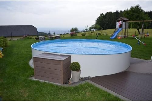 Stahlwandpool Ø 4,60 m x 1,20 m Runder Aufstellpool inklusive Skimmer, Einströmdüse und Handlauf