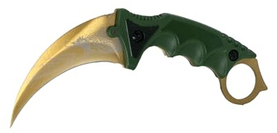 CS GO CS 2 Messer Karambit Elite Dragonlore - Counter Strike Global Offensive Carambit Knife scharf - Coole Gaming Accessoires, Sachen, Stuff, Deko & Geschenke für Jungs & Männer - Ariknives